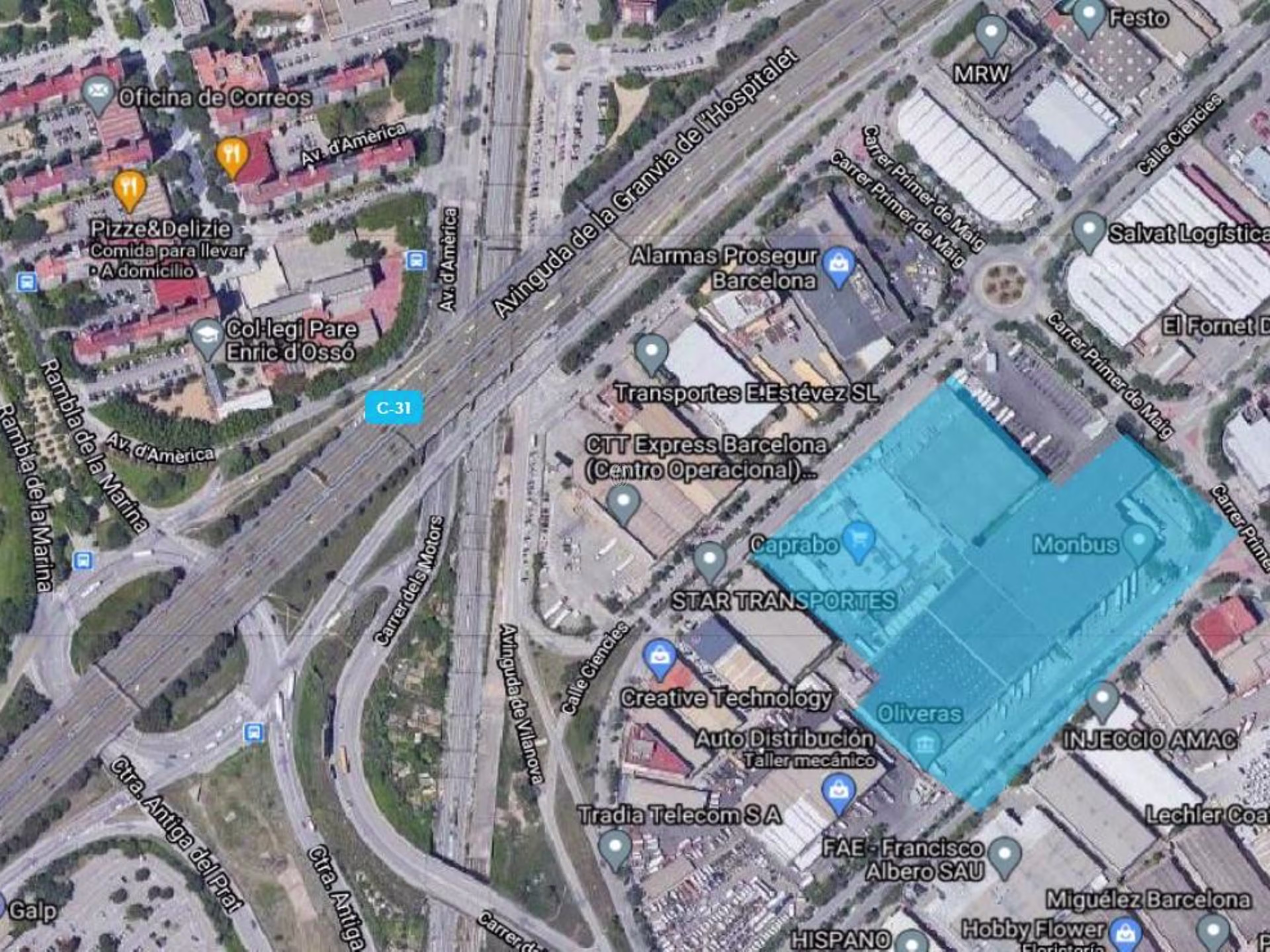 B0748 PROYECTO PLATAFORMA LOGÍSTICA PI GRAN VIA SUR HOSPITALET ALQUILER