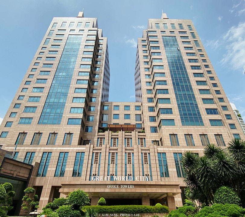Great World City Tower West office building in River Valley, Singapore